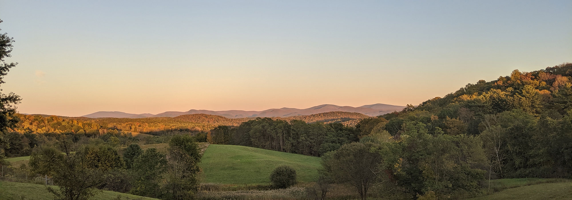 Mountains and countryside in Vermont