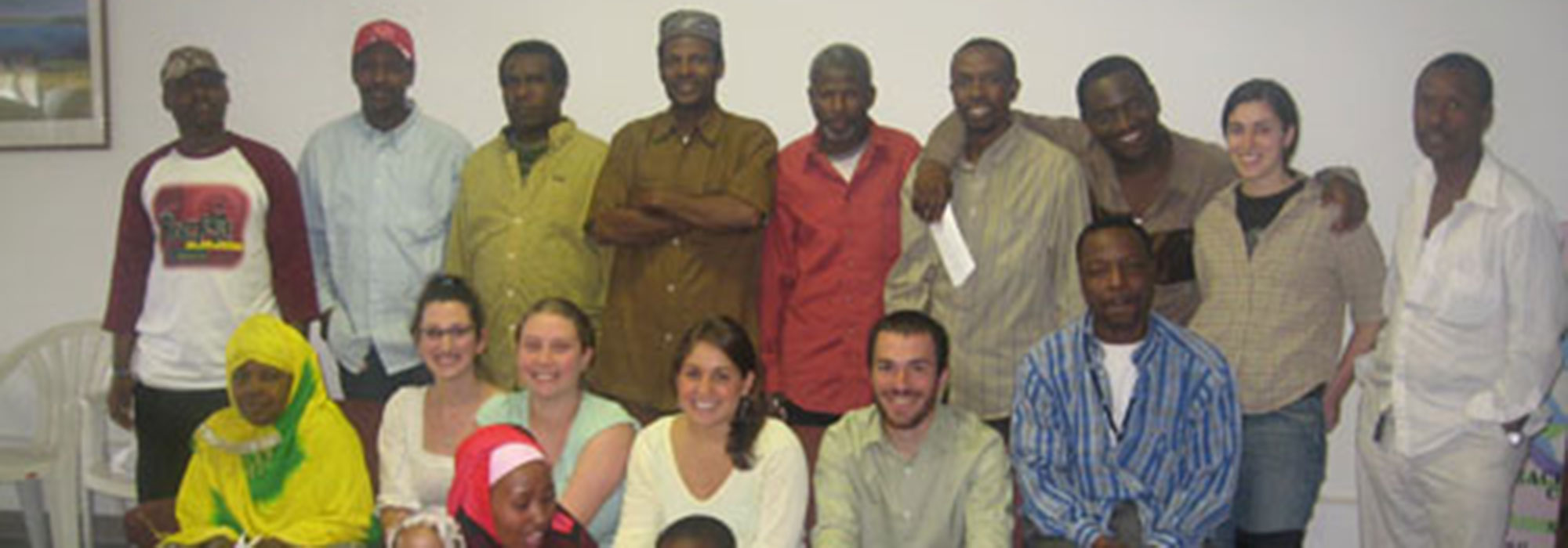 Group of Somali Bantu community members and volunteers